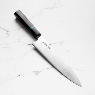 Sakai Kikumori White 2 Gyuto 210mm - Ebony Turquoise