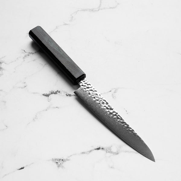 Touroku Sakai Kagayaki VG10 Damascus Tsuchime Petty 150mm
