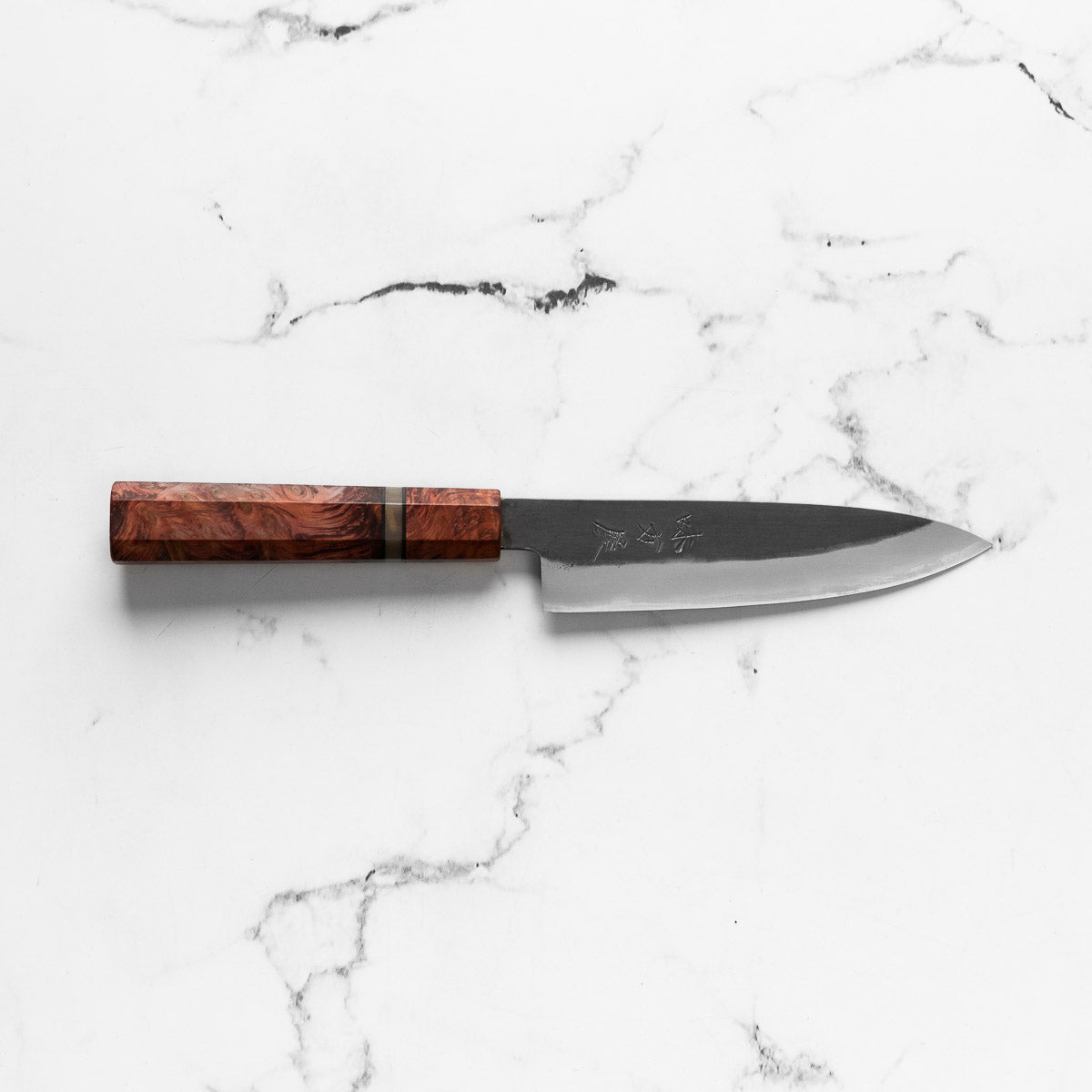 Mutsumi Hinoura Ajikataya White 2 SS Clad Petty 135mm - Resin (Red)