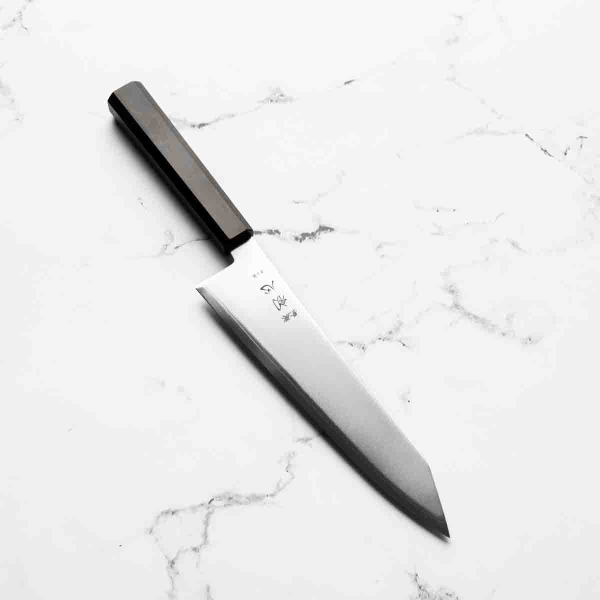 Hatsukokoro Kaijin Blue 2 Stainless Clad Kiritsuke Gyuto 240mm - Ebony