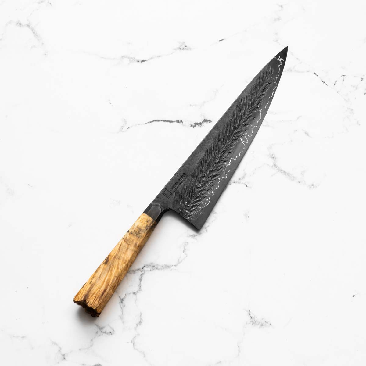 Leszek Sikon Hammer S Grind Gyuto- Spalted Maple