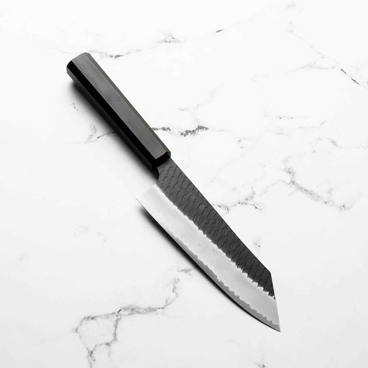 Nigara Hamono SG2 Kurouchi Tsuchime Bunka 180mm - Ebony