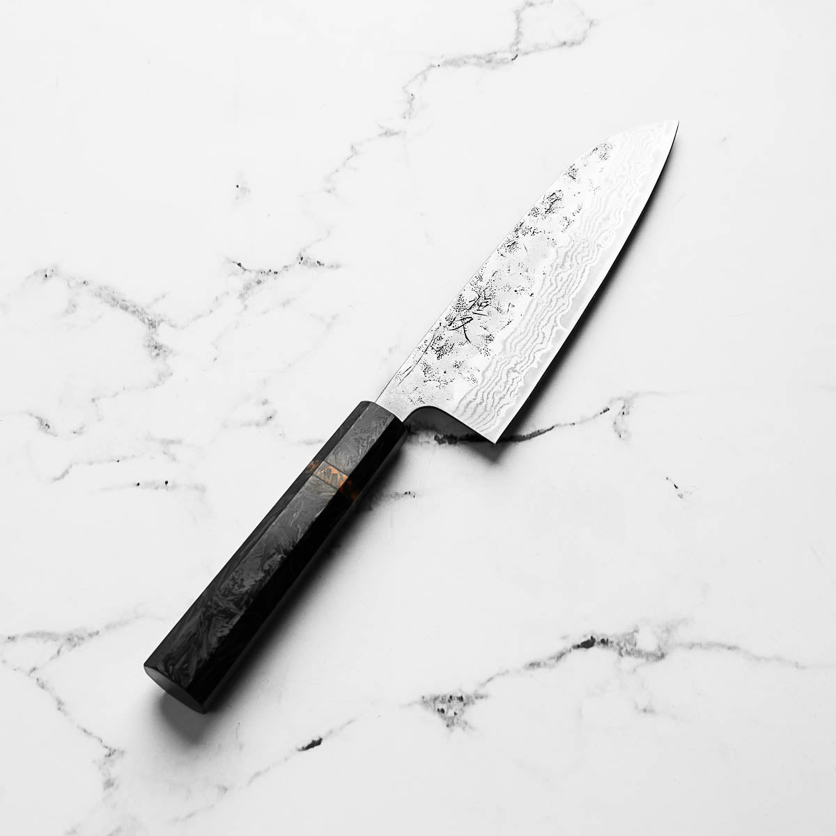 Tsunehisa SLD Washiji Santoku 165mm - Carbon Fibre