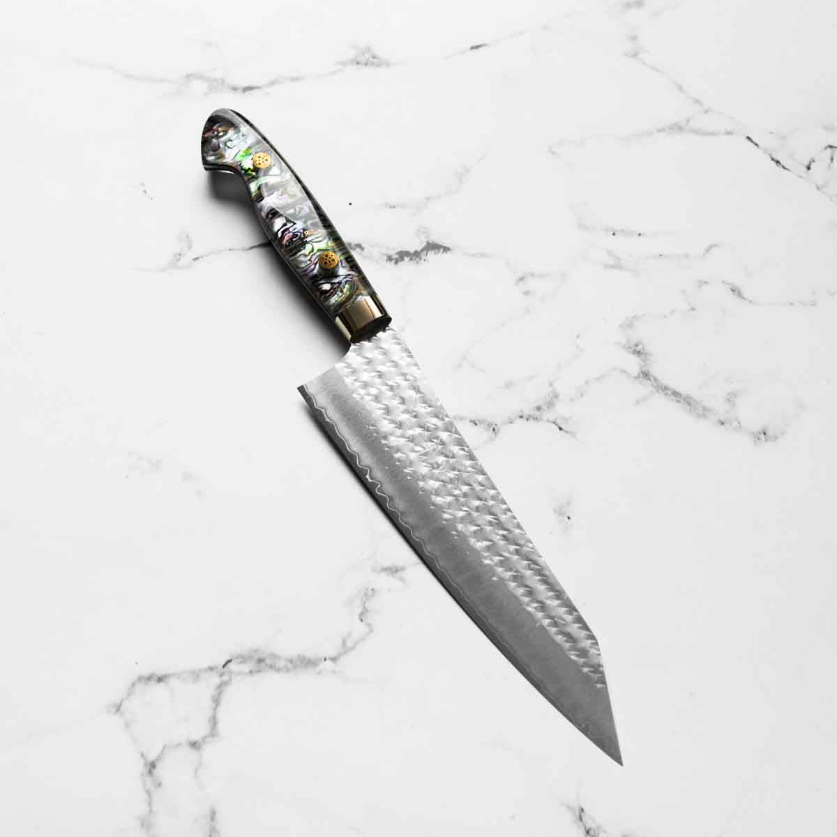 Yu Kurosaki SG2 Senko-Ei Gyuto 180mm - Western Abalone Handle