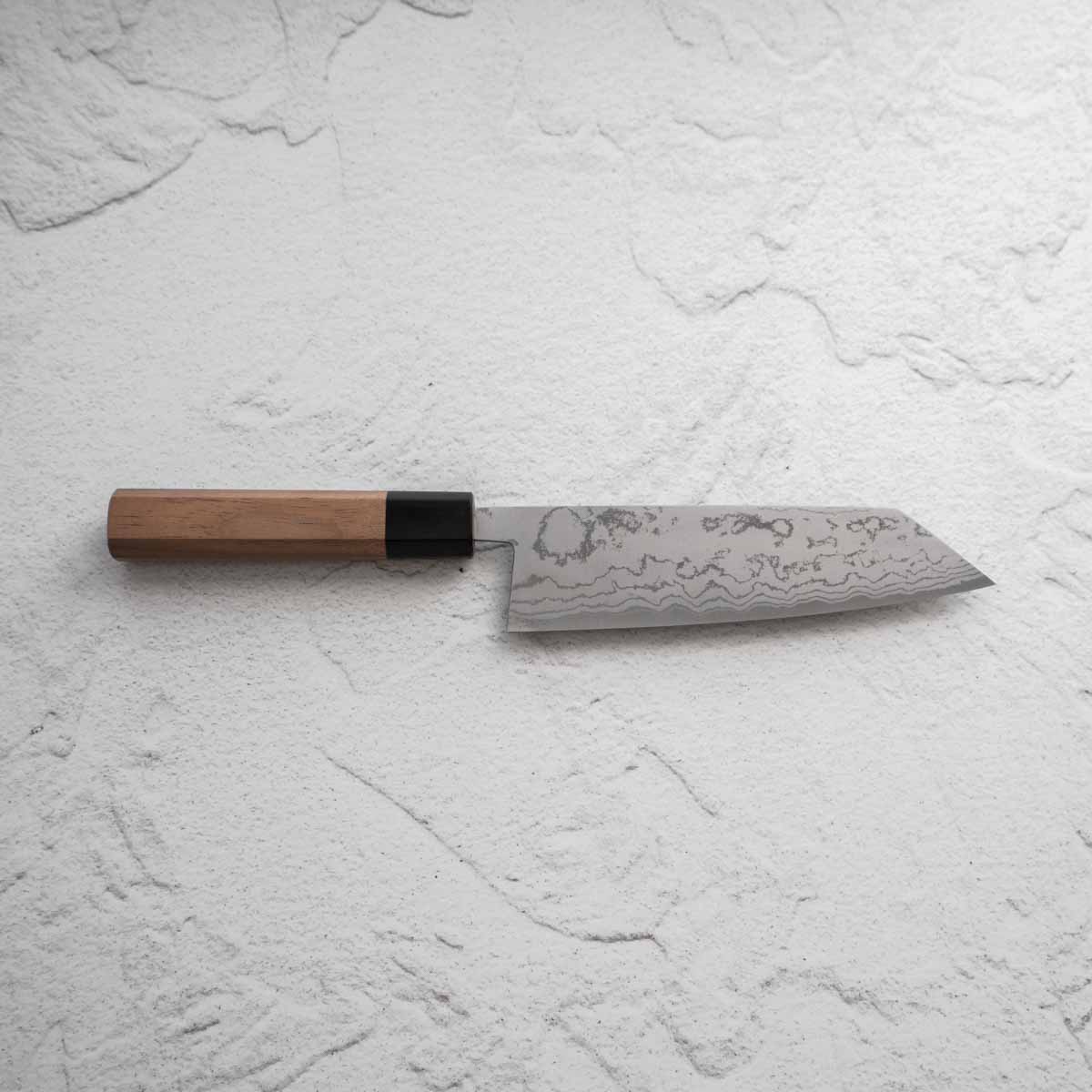 Shiro Kamo White 2 Damascus Bunka 165mm