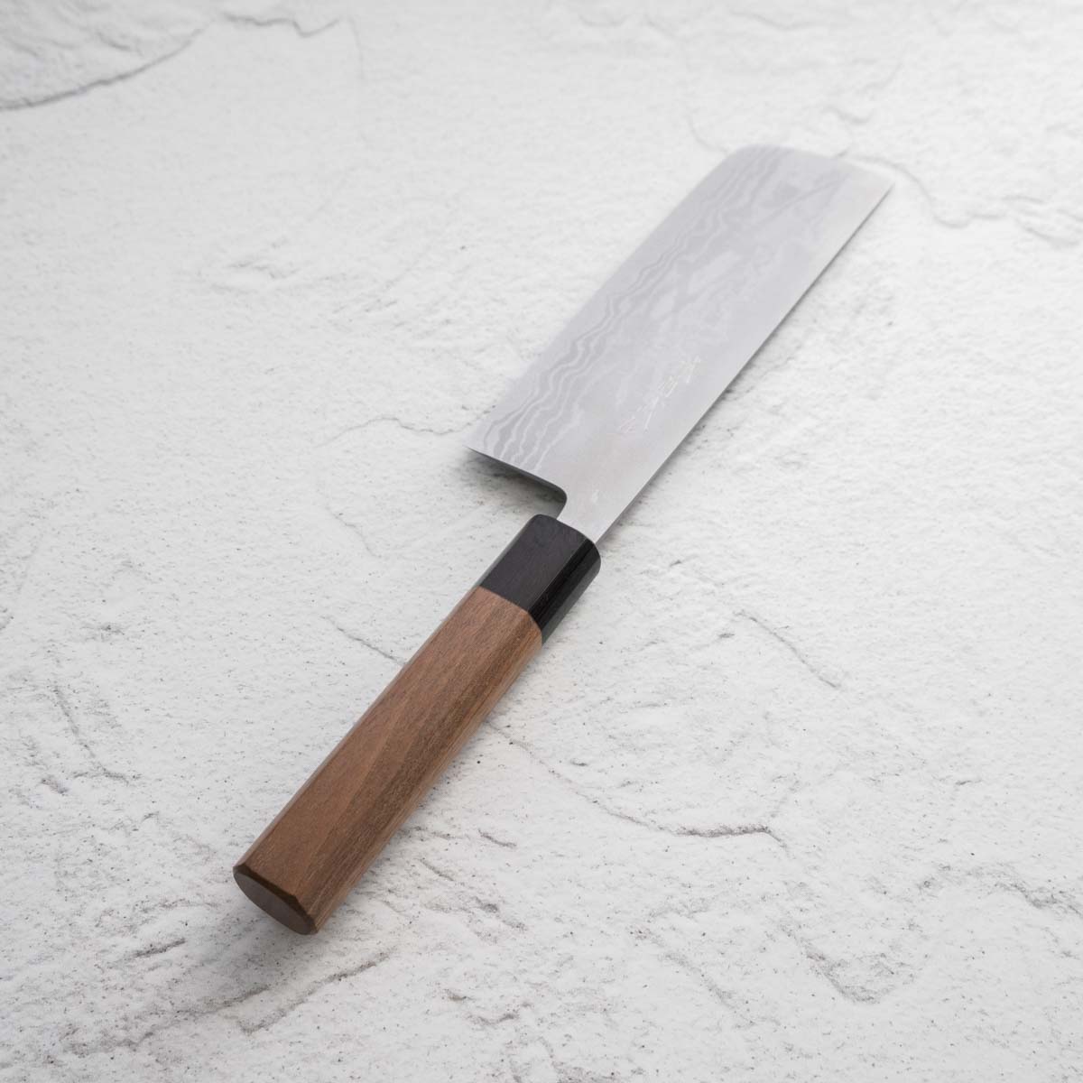 Shiro Kamo White 2 Damascus Nakiri 165mm