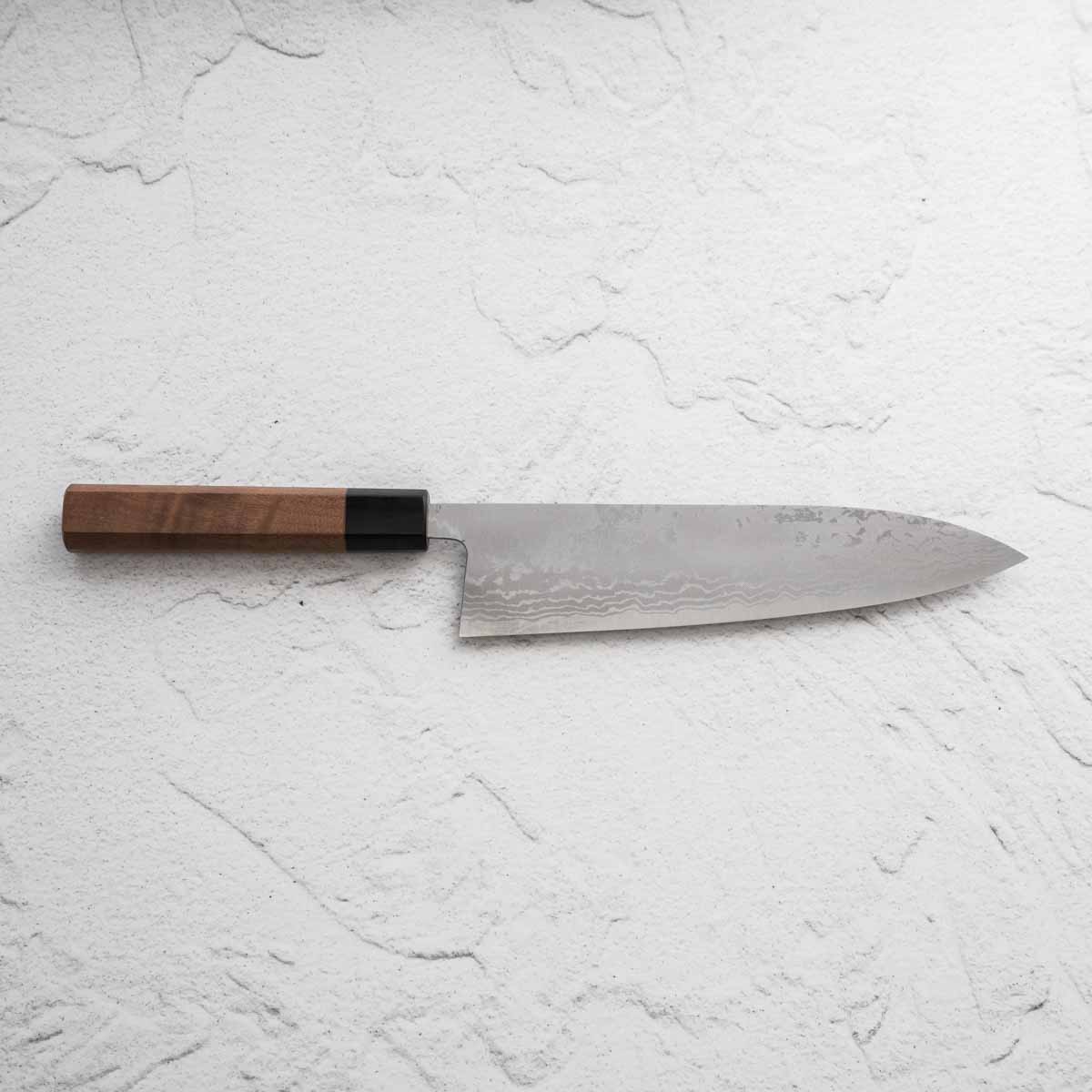 Shiro Kamo White 2 Damascus Gyuto 210mm