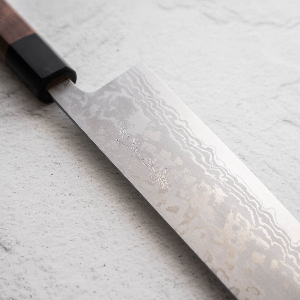 Shiro Kamo White 2 Damascus Gyuto 210mm