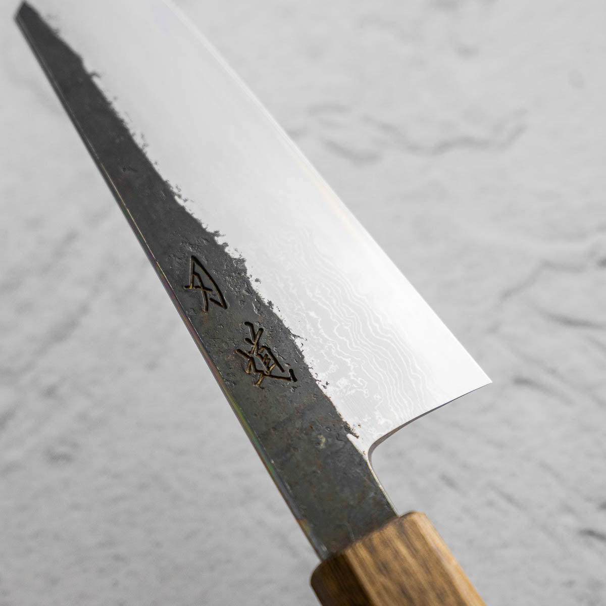 HADO Blue 1 Damascus Bunka 165mm - Oak