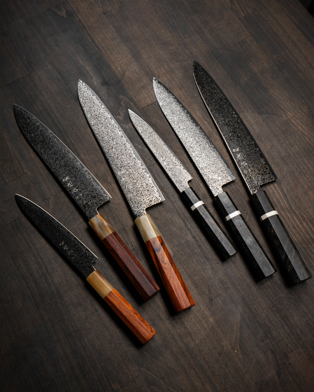 Group of Japanese knives