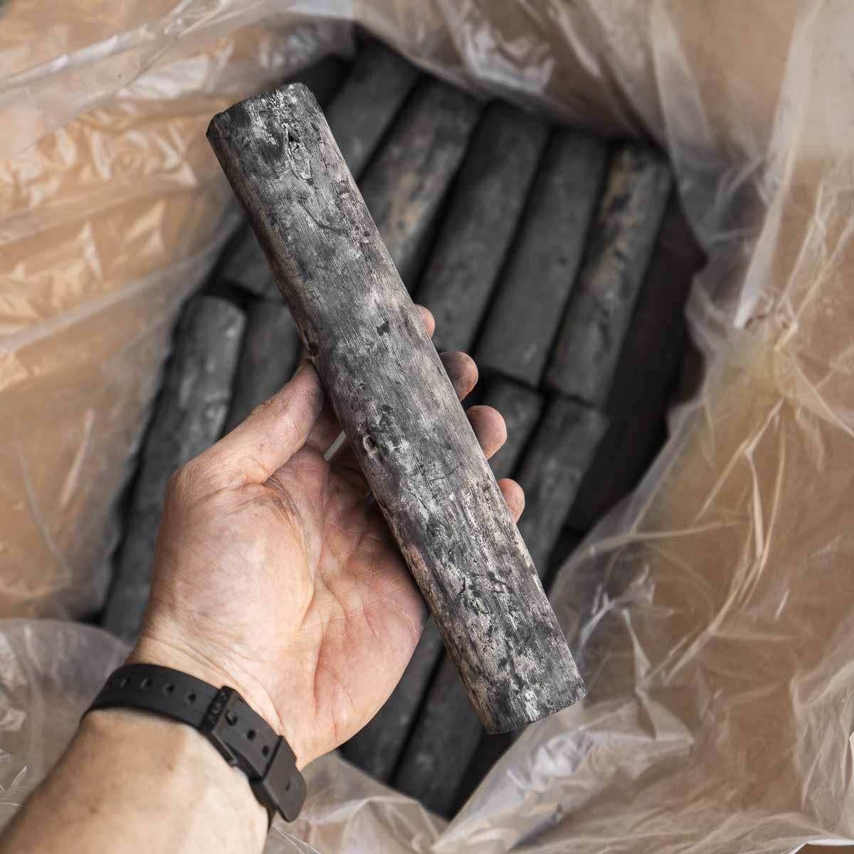 White Hibachi Charcoal