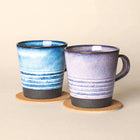 Mug Set | Mino Ware Black Ring Pair