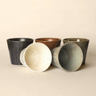 Rock Cup Set — Seto Ware Kiln-Shaved (Set of 5)