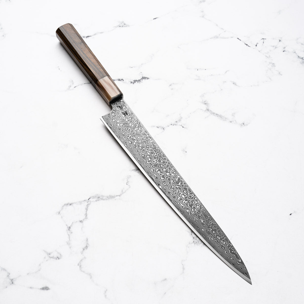 Seido VG10 Kurozome Nickel Damascus Sujihiki 270mm - Persimmon