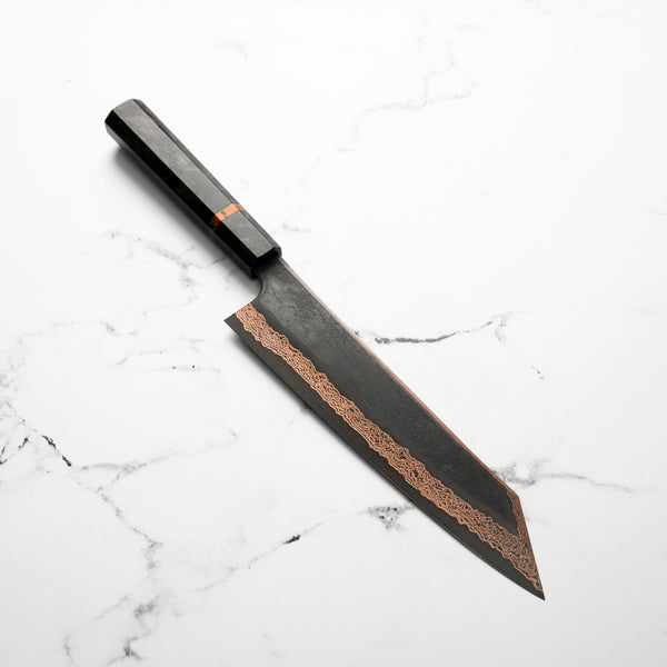 Hatsukokoro Yorokobi SLD Kurouchi Damascus Kiritsuke 240mm