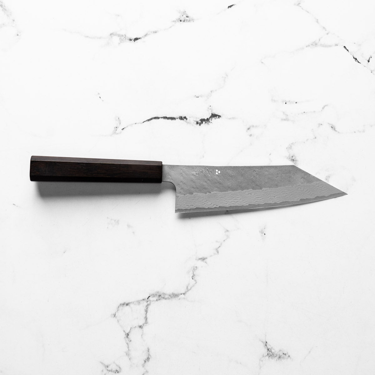 Nigara Hamono VG10 Tsuchime Damascus Bunka 165mm - Ebony