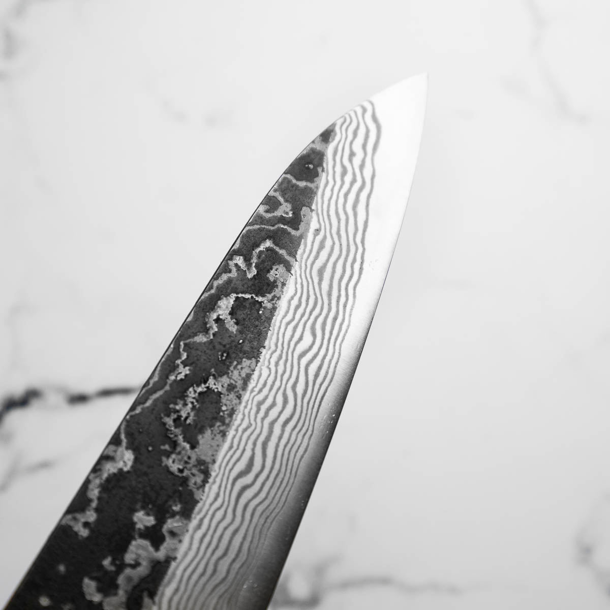 Hatsukokoro SLD Kurouchi Damascus Gyuto 240mm - Maple Turquoise
