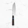 Sakai Kikumori "Choyo" Blue 1 Santoku 180mm - Ebony Turquoise