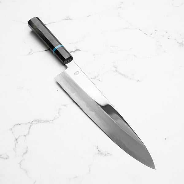 Sakai Kikumori "Choyo" Blue 1 Gyuto 270mm - Ebony Turquoise