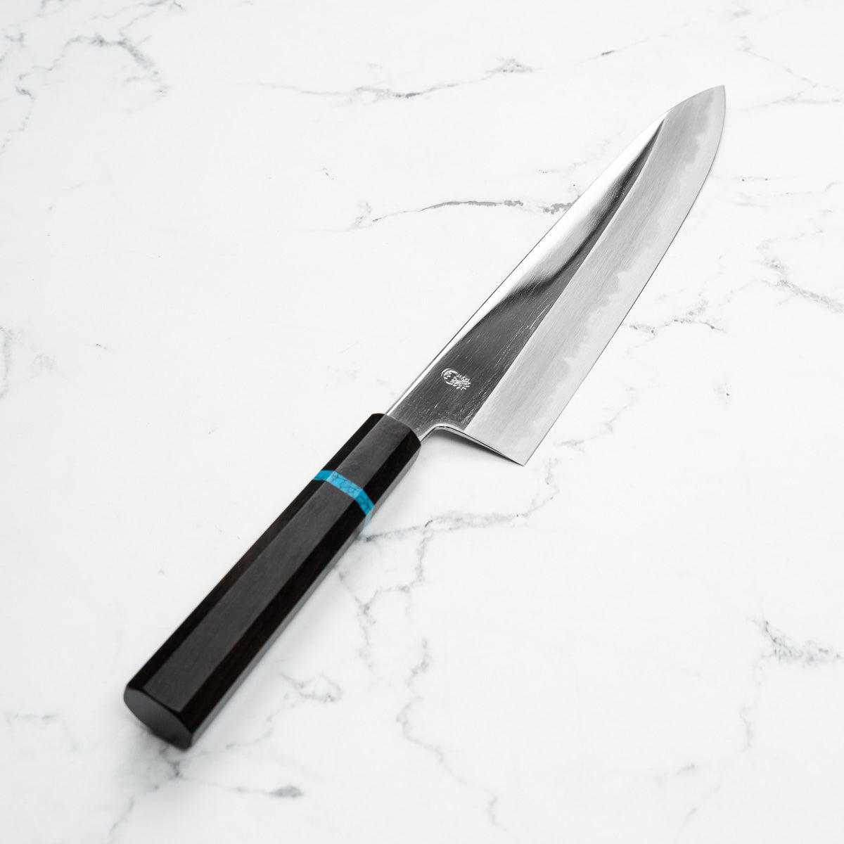 Sakai Kikumori "Choyo" Blue 1 Gyuto 270mm - Ebony Turquoise