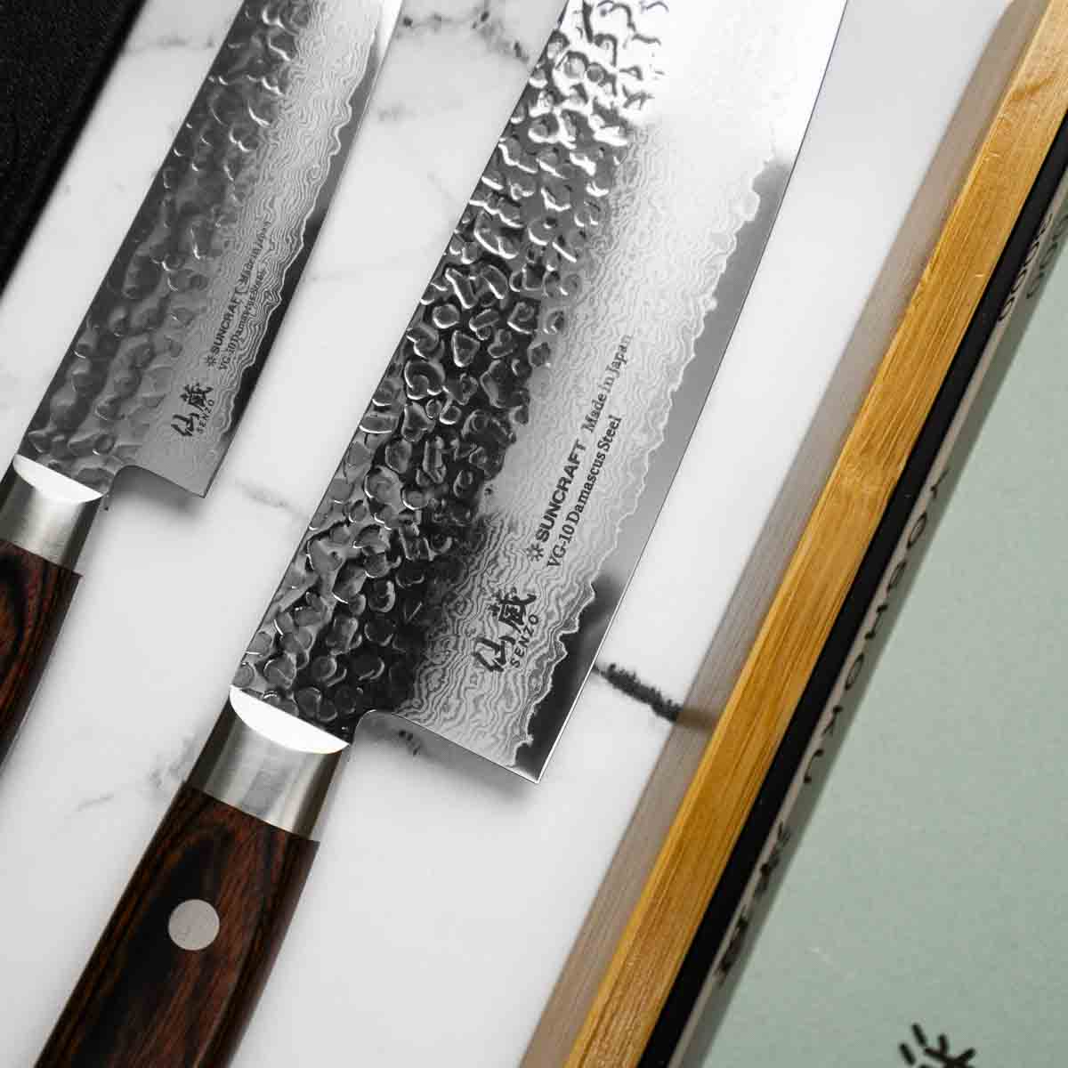 Senzo Universal VG10 - 2 Knife Set with Whetstone