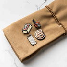 Habitat Canvas Knife Roll - 6 Slot - Tan With Enamel Pins