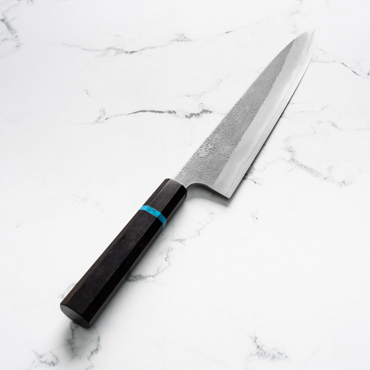 Yoshikane (Hatsukokoro) SKD Nashiji Gyuto 240mm - Ebony Turquoise