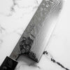 Tsunehisa 440C Damascus Tsuchime Kiritsuke 210mm - Carbon Fibre