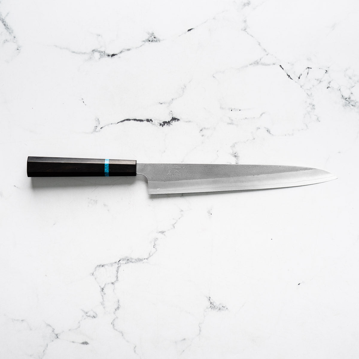 Yoshikane (Hatsukokoro) SKD Nashiji Sujihiki 240mm - Ebony Turquoise
