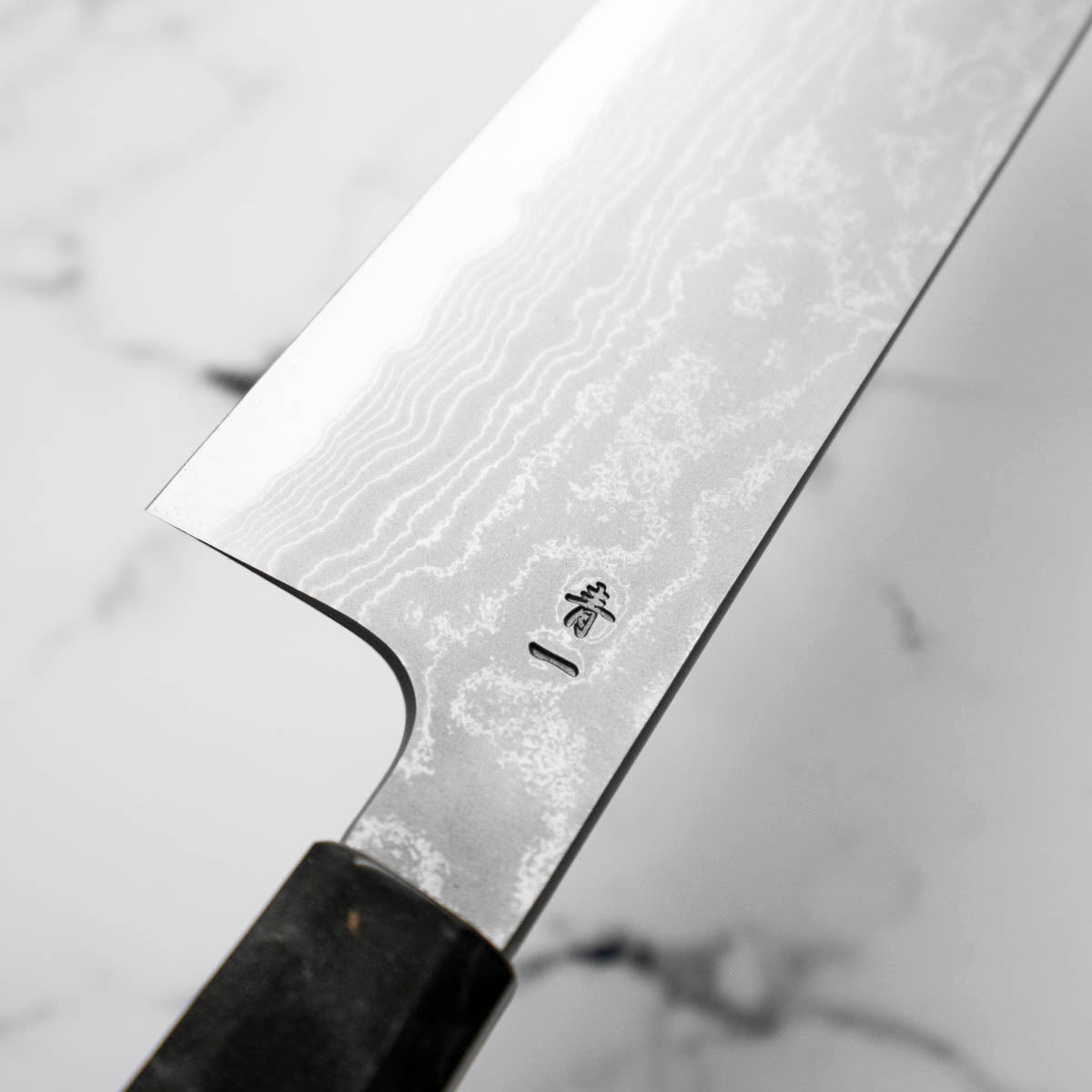 Hatsukokoro Blue 1 Damascus Gyuto 240mm - Turquoise