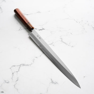 Touroku Sakai x Shimizu White 2 Yanagiba 300mm - Siamese Rosewood and Blonde
