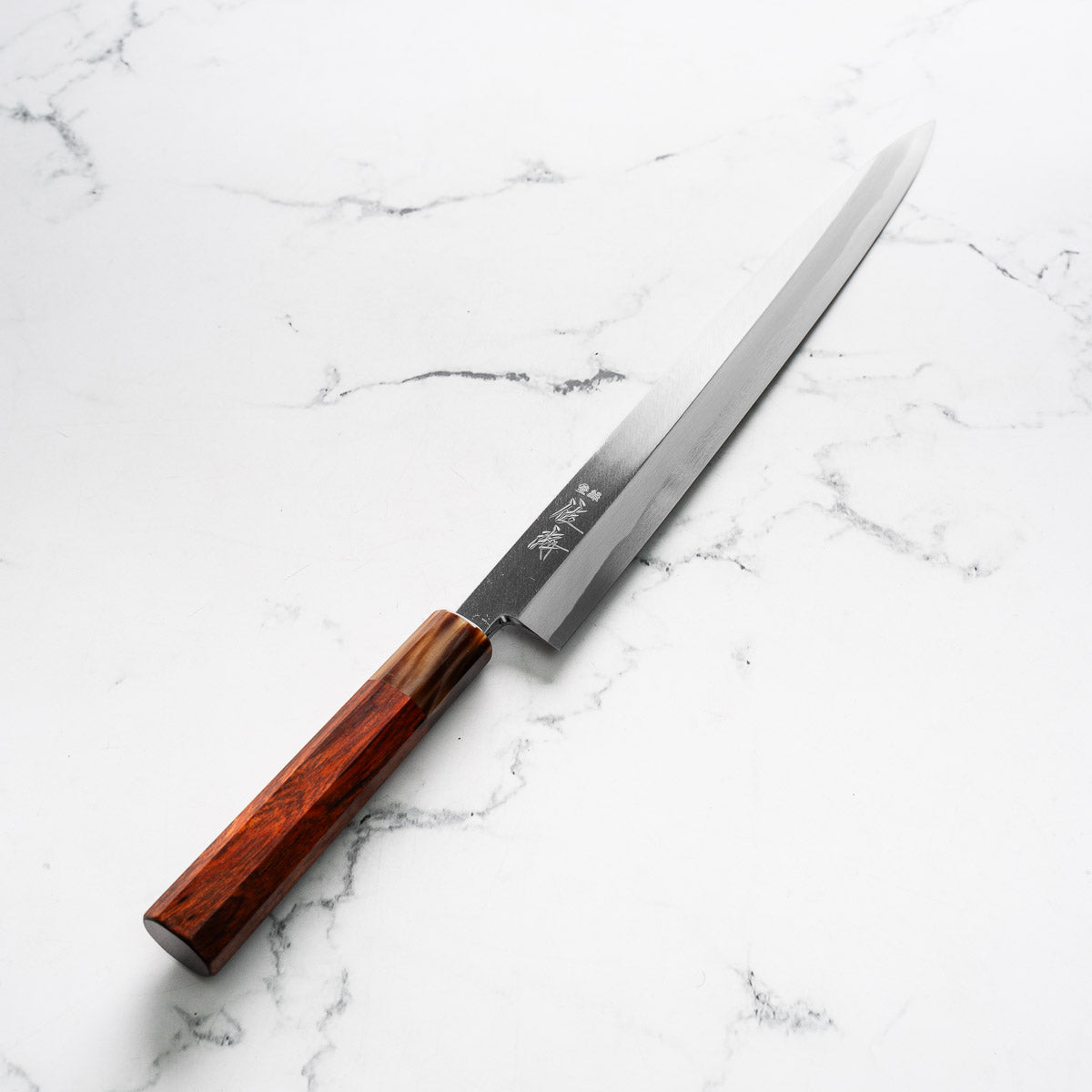 Touroku Sakai x Shimizu White 2 Yanagiba 300mm - Siamese Rosewood and Blonde