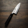 Hatsukokoro Yauji Blue 2 Damascus Deba 165mm - Ebony
