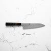 Hatsukokoro Ryusui Blue 2 Damascus Gyuto 210mm - Carbon Fibre - handle detail