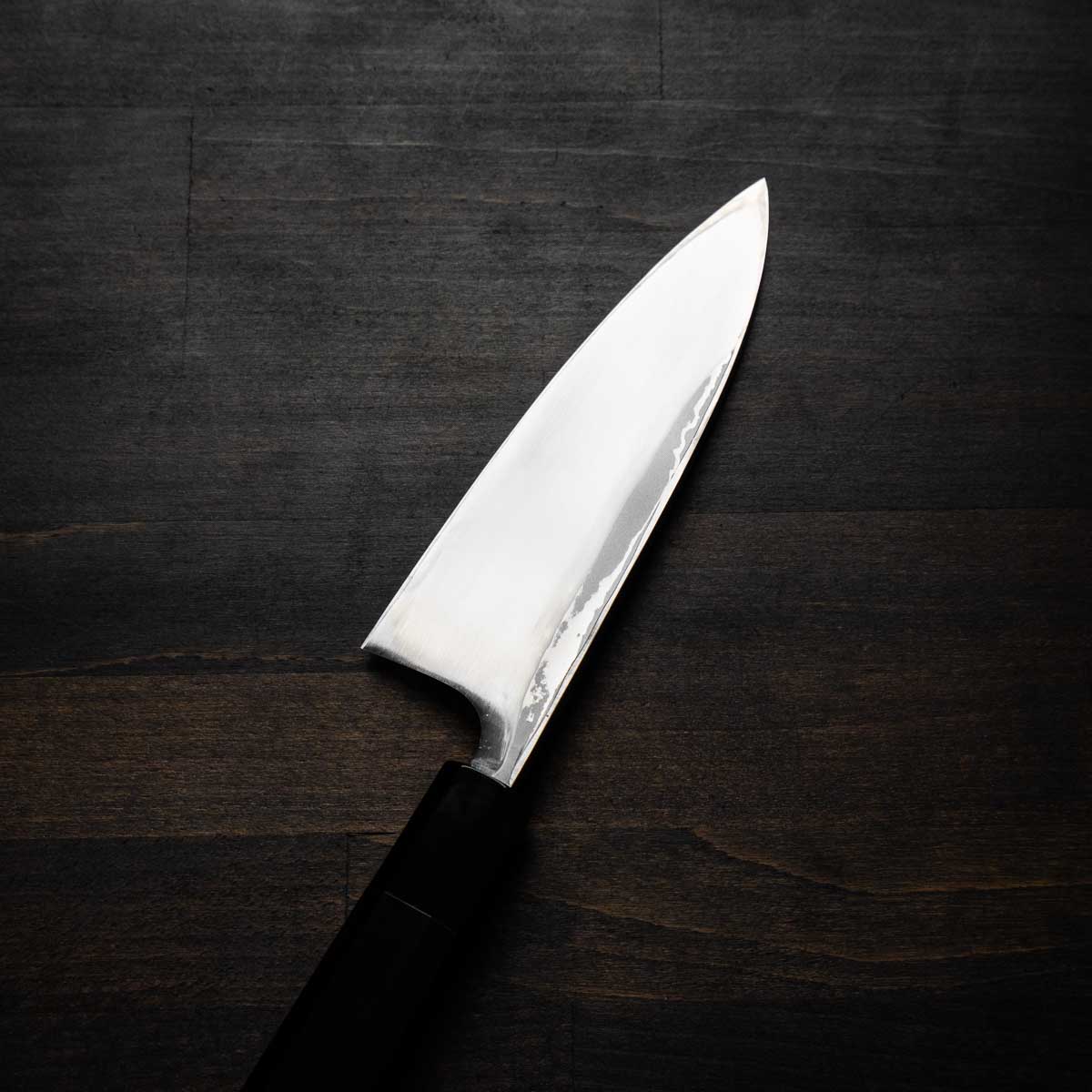 Hatsukokoro Yauji Blue 2 Damascus Deba 165mm - Ebony