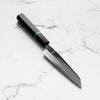 Sakai Kikumori "Choyo" Blue 1 Kiritsuke Petty 135mm - Ebony Turquoise