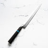 Sakai Kikumori "Choyo" Blue 1 Kirituske Yanagiba 300mm - Ebony Turquoise