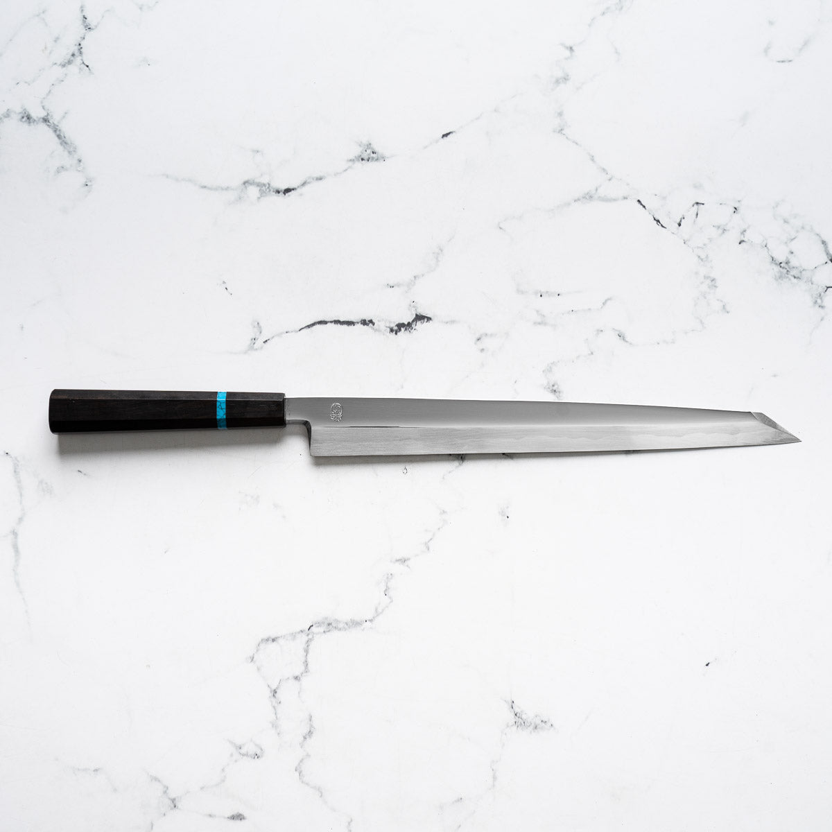 Sakai Kikumori "Choyo" Blue 1 Kirituske Yanagiba 300mm - Ebony Turquoise