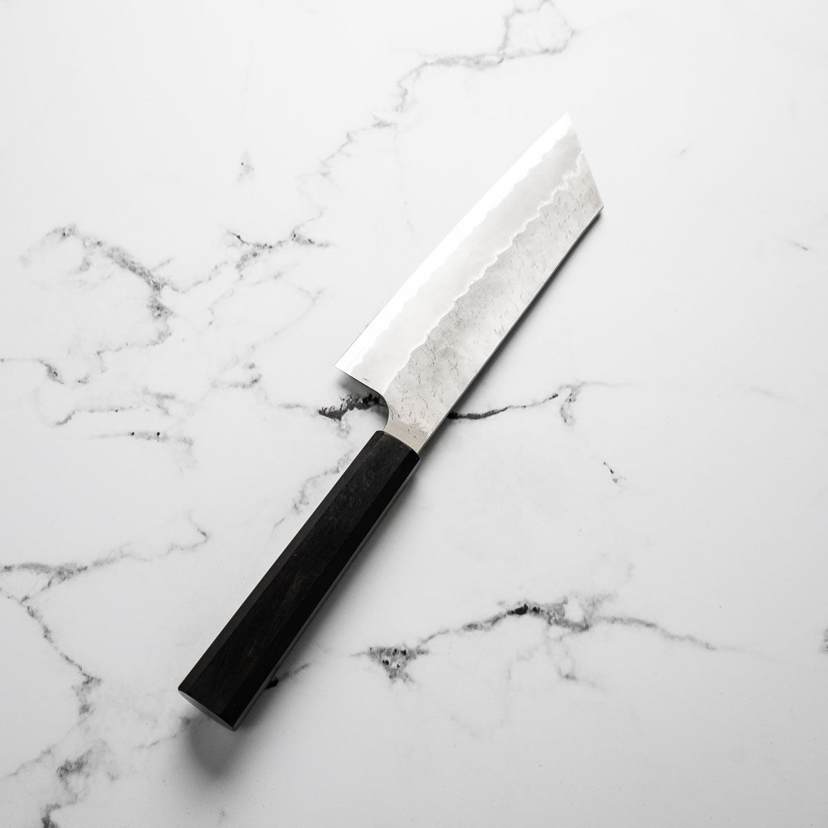 Nigara Hamono Blue Super Kiritsuke Nakiri 180mm - Ebony