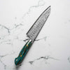 Nigara Hamono SG2 Raindrop Damascus Gyuto 210mm - Turquoise