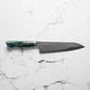 Nigara Hamono SG2 Raindrop Damascus Gyuto 210mm - Turquoise