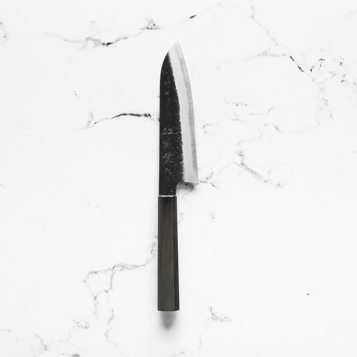 Shigeki Tanaka Blue 2 Stainless Clad Kurouchi Santoku 180mm