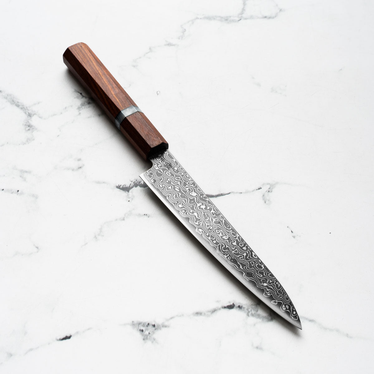 Seido VG10 Kurozome Nickel Damascus Petty 150mm - Sandalwood