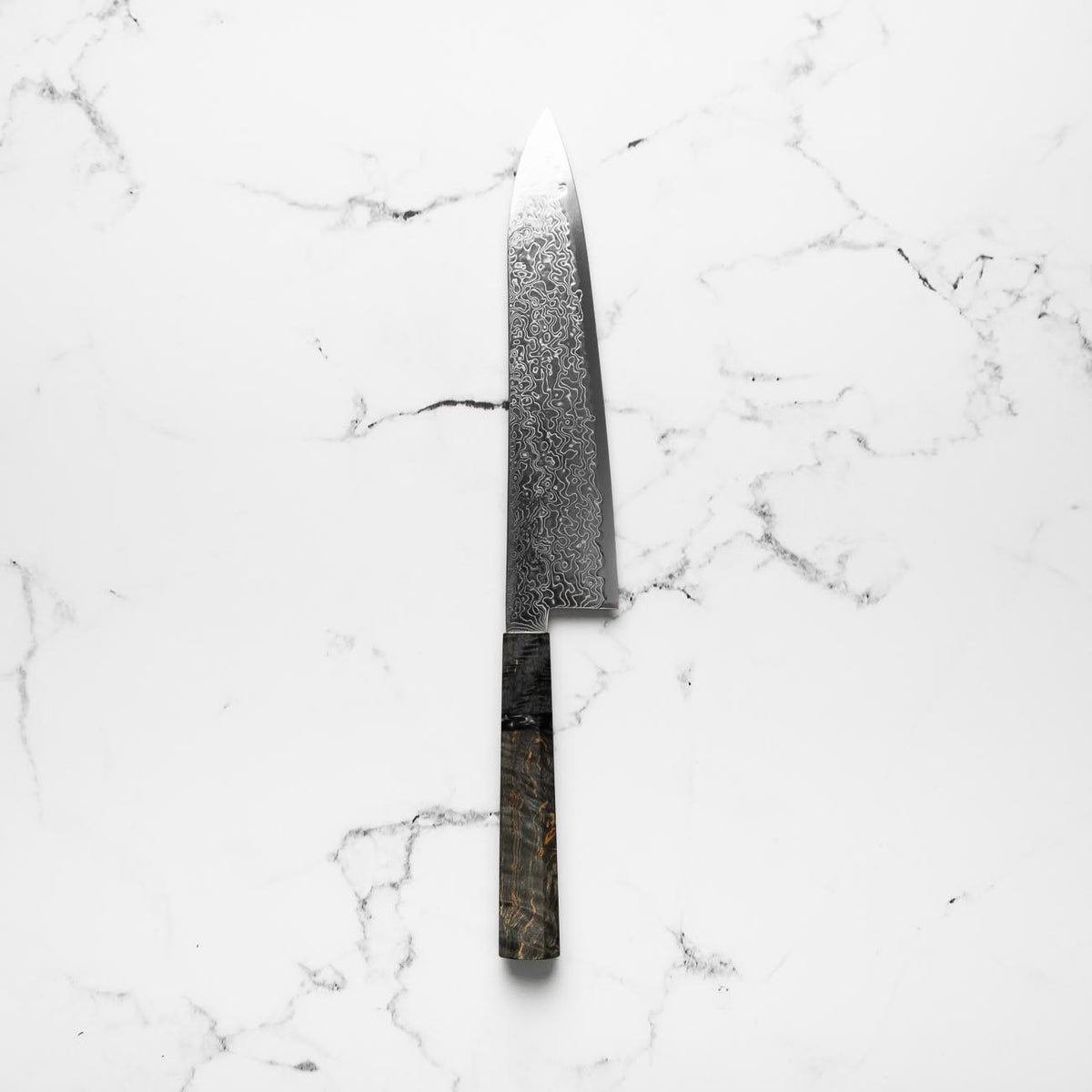 Hatsukokoro Ryuhyo SG2 Damascus Gyuto 210mm -  Dark Maple