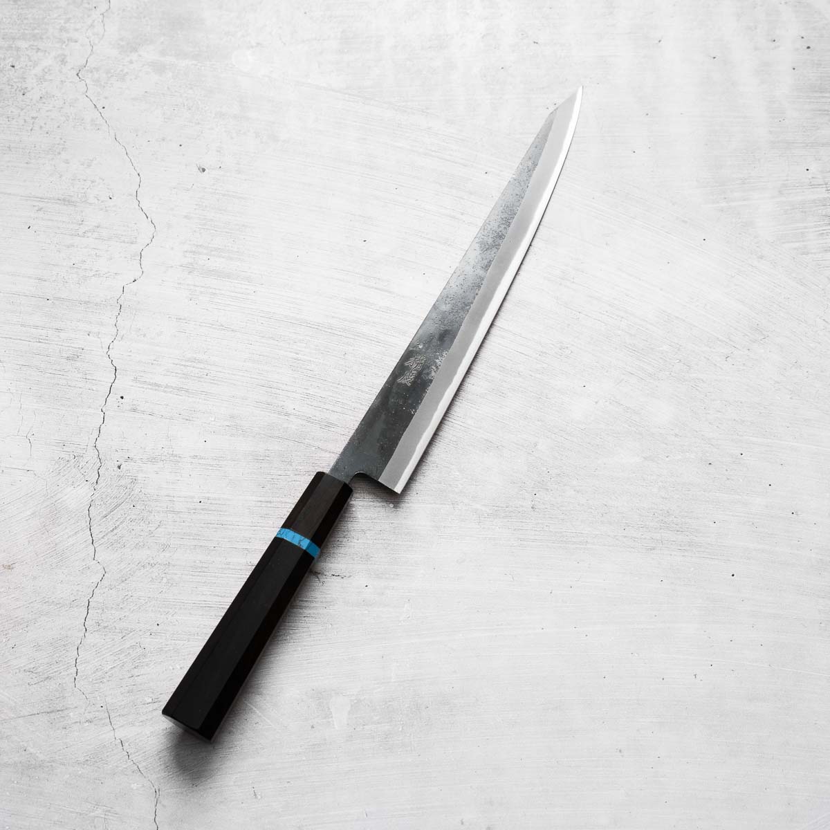 Seido "Kuro" x Tadafusa White 2 Kurouchi Sujihiki 270mm - Ebony & Turquoise