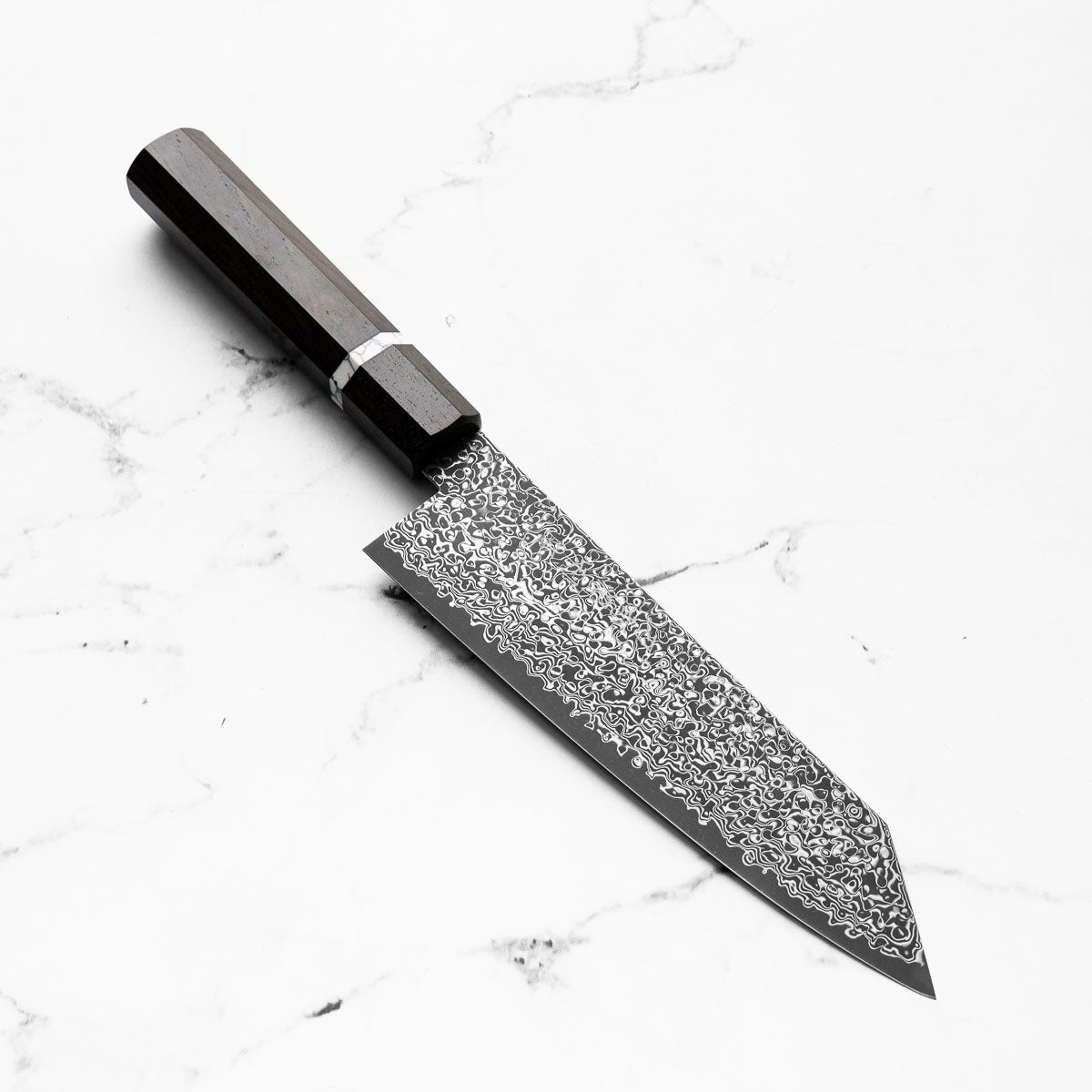 Toshitaka VG10 Damascus Bunka 180mm - Ebony & White Spacer