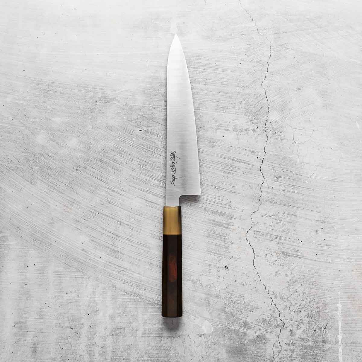 Sakai Kikumori Swedish Stainless Gyuto 210mm - Siamese Rosewood