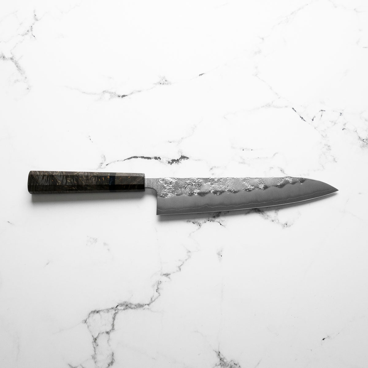 Tsunehisa Ginsan Nashiji Gyuto 210mm - Dark Maple
