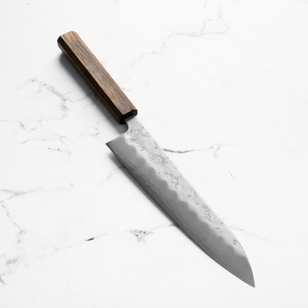 OUL Sakai Ginsan Nashiji Gyuto 210mm - Dark Oak