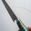 Nigara Hamono SG2 Raindrop Damascus Kiritsuke 210mm - Turquoise